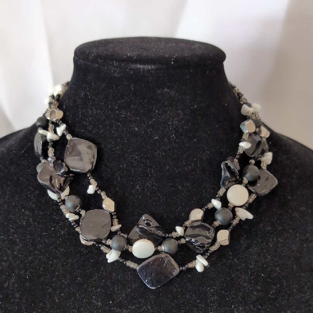 Multi Strand Layered Choker Necklace